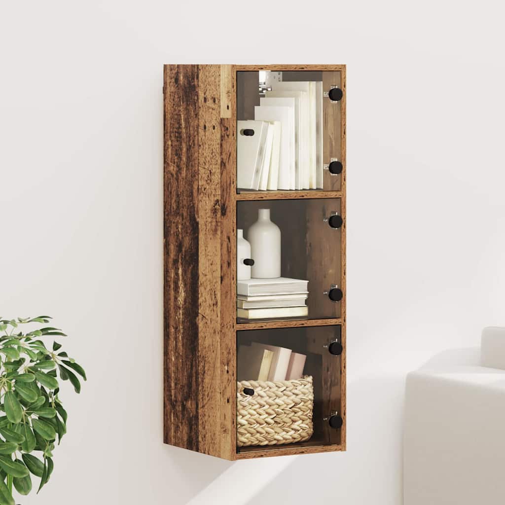 Wandschrank 35 x 37 x 102 cm Holzwerkstoff Altholz