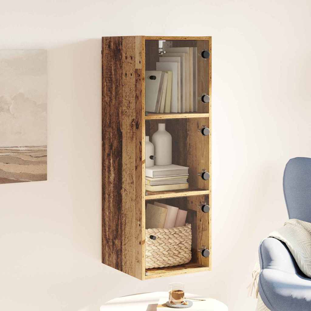 Wandschrank 35 x 37 x 102 cm Holzwerkstoff Altholz