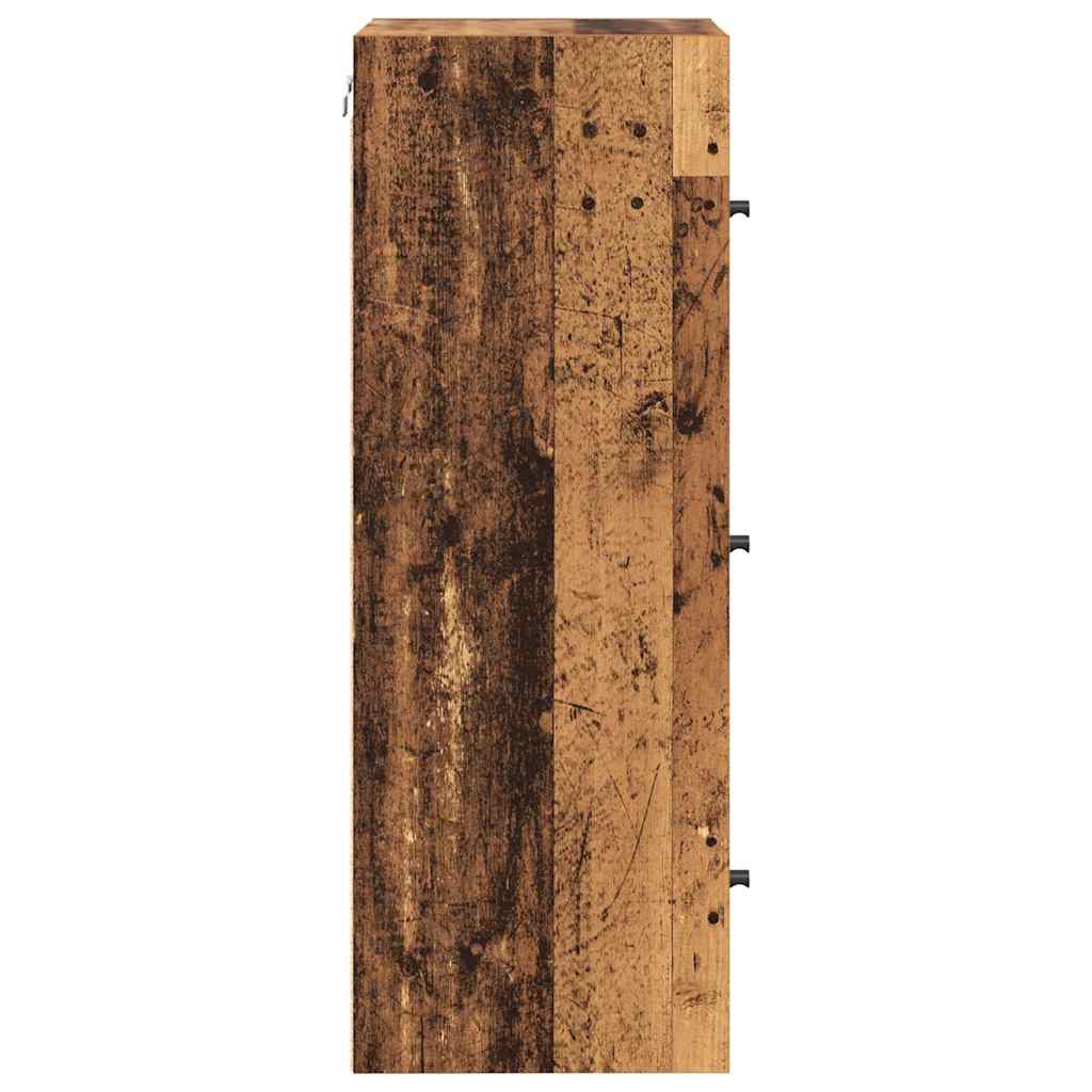 Wandschrank 35 x 37 x 102 cm Holzwerkstoff Altholz