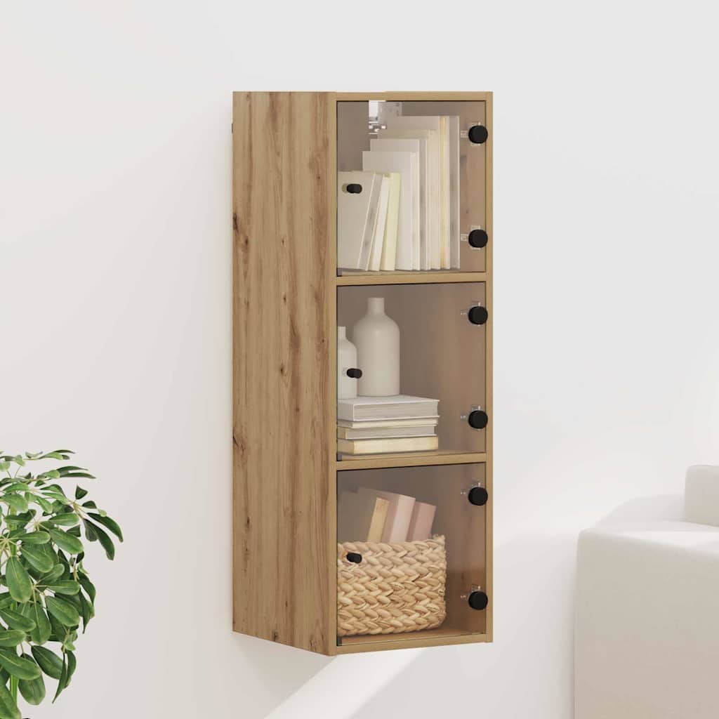 Wandschrank 35 x 37 x 102 cm Holzwerkstoff Artisan-Eiche
