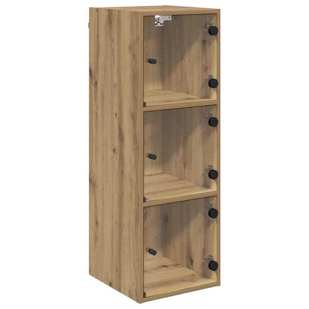 Wandschrank 35 x 37 x 102 cm Holzwerkstoff Artisan-Eiche