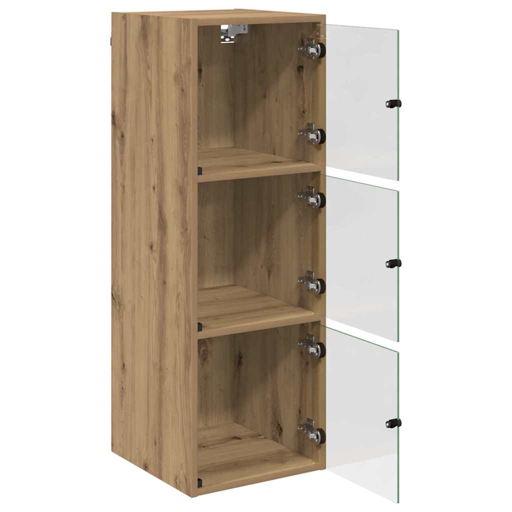 Wandschrank 35 x 37 x 102 cm Holzwerkstoff Artisan-Eiche