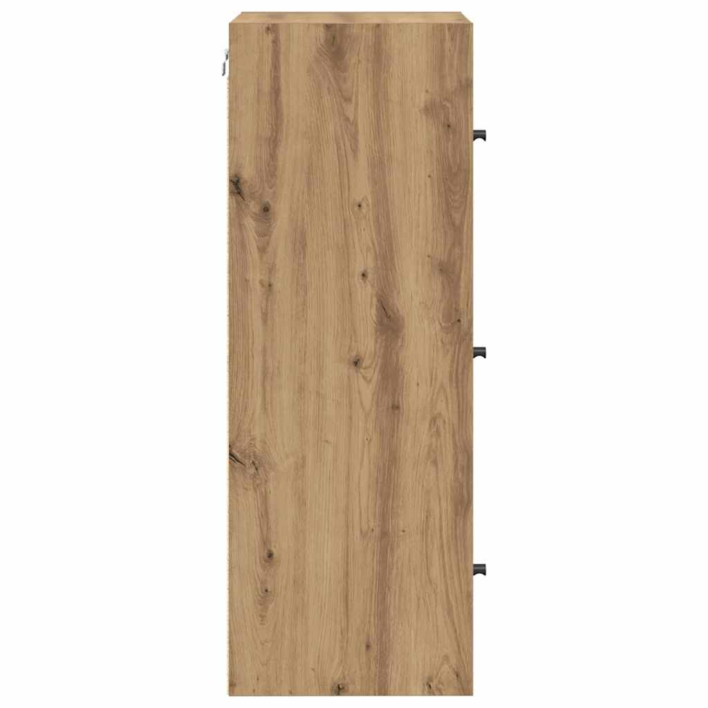 Wandschrank 35 x 37 x 102 cm Holzwerkstoff Artisan-Eiche