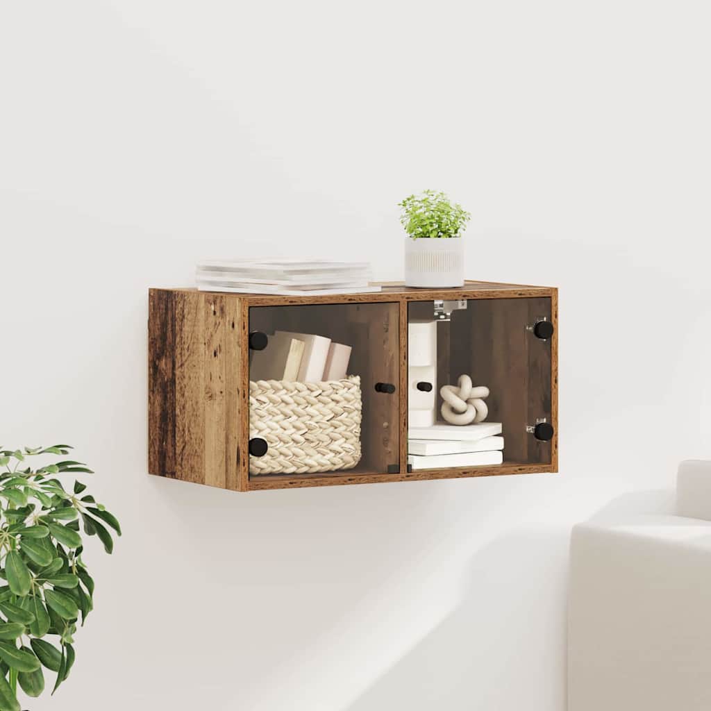 Wandschrank 68 x 37 x 35 cm Holzwerkstoff Altholz