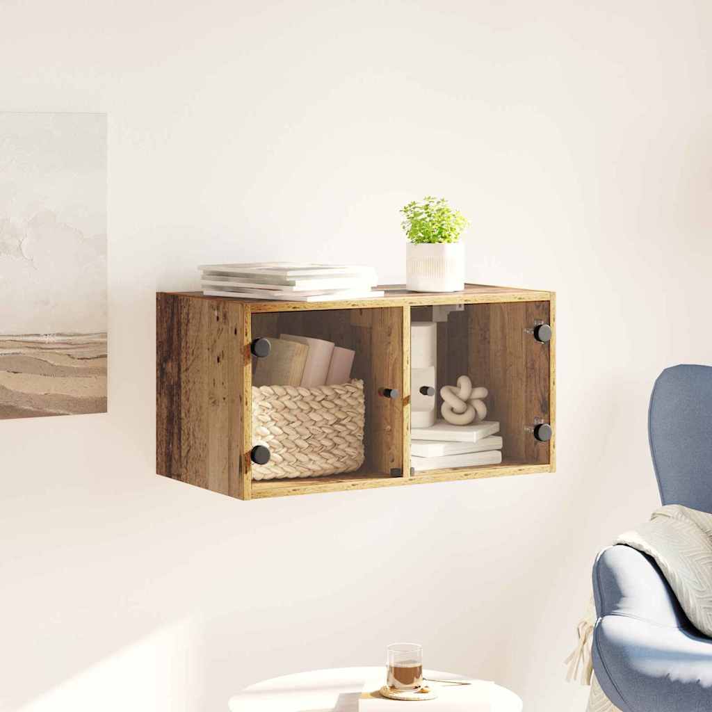 Wandschrank 68 x 37 x 35 cm Holzwerkstoff Altholz