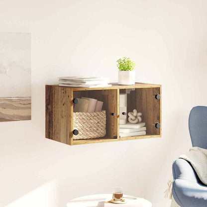 Wandschrank 68 x 37 x 35 cm Holzwerkstoff Altholz