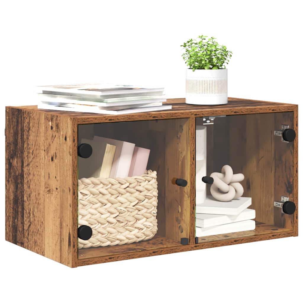 Wandschrank 68 x 37 x 35 cm Holzwerkstoff Altholz