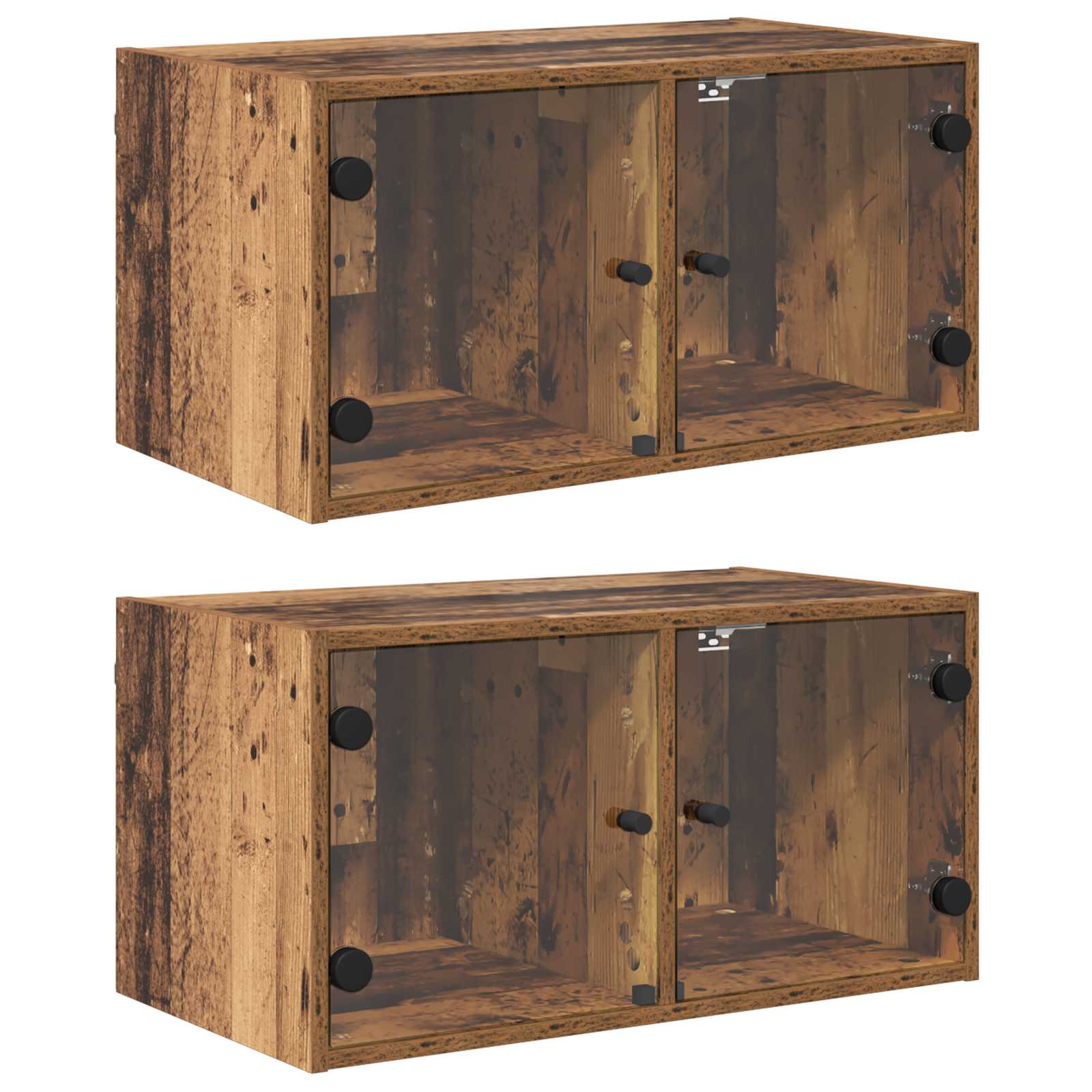 Wandschränke 2 stk. 68 x 37 x 35 cm Holzwerkstoff Altholz