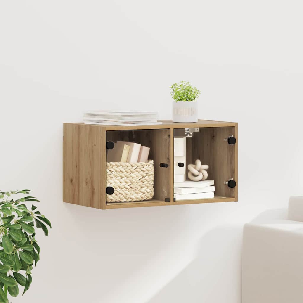 Wandschrank 68 x 37 x 35 cm Holzwerkstoff Artisan-Eiche
