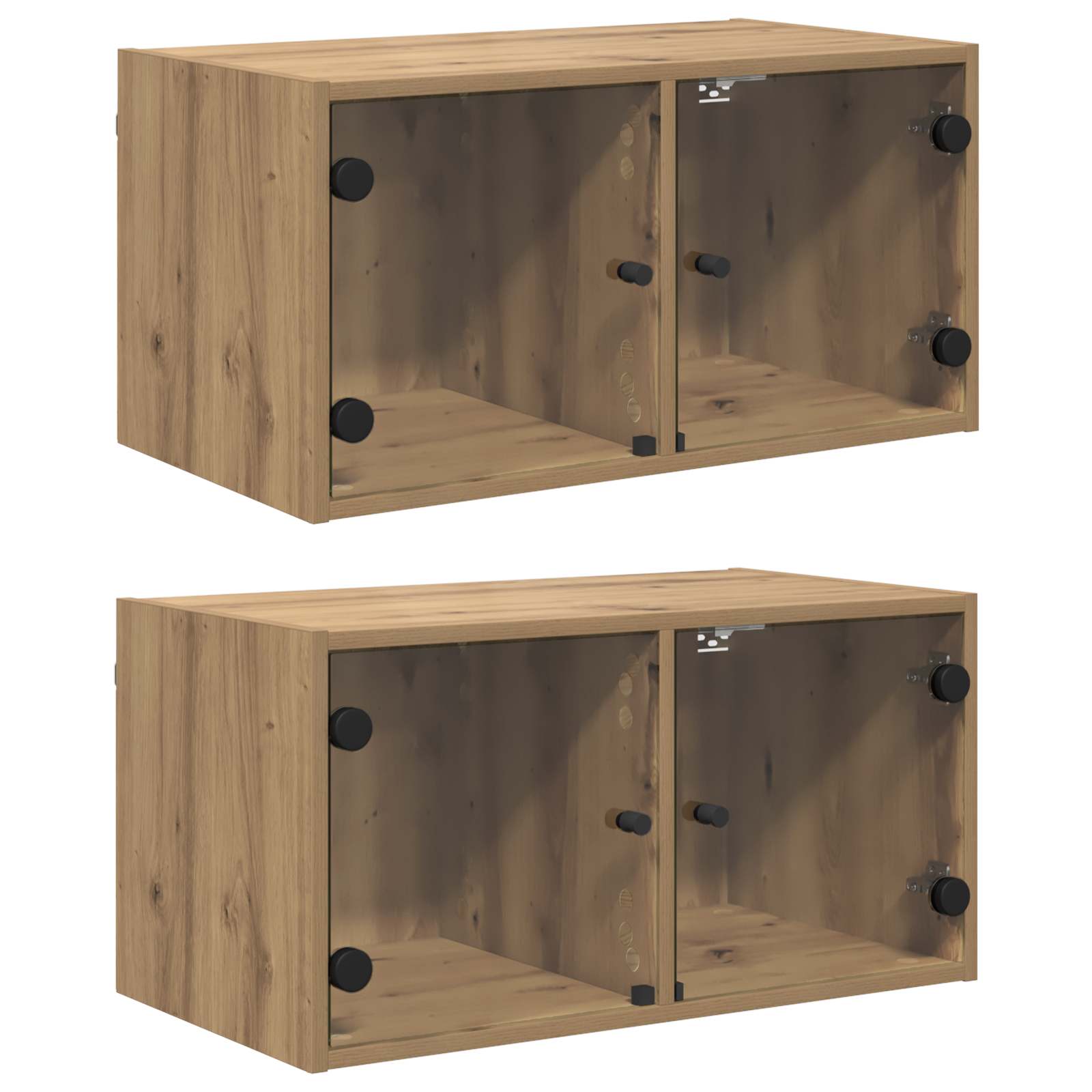 Wandschränke 2 Stk. 68 x 37 x 35 cm Holzwerkstoff Artisan-Eiche