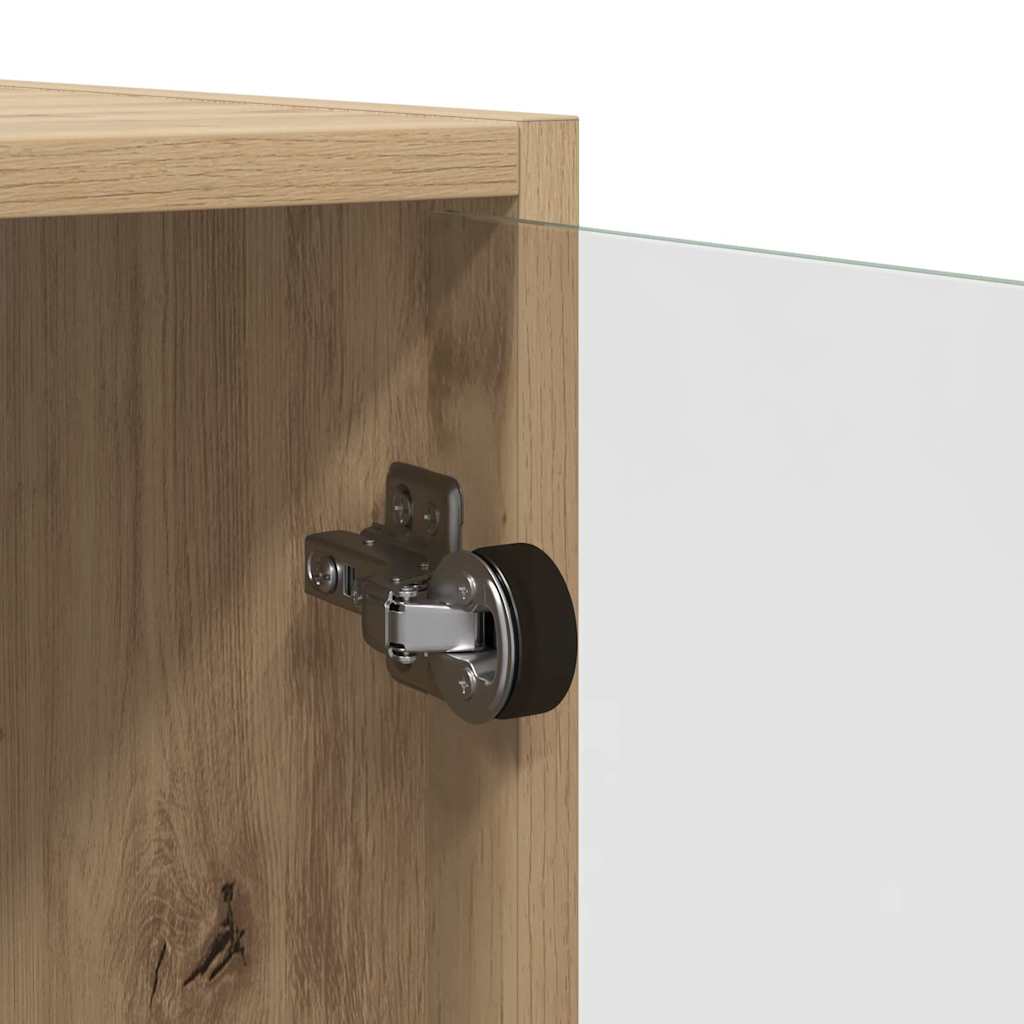 Wandschrank 102 x 37 x 35 cm Holzwerkstoff Artisan-Eiche