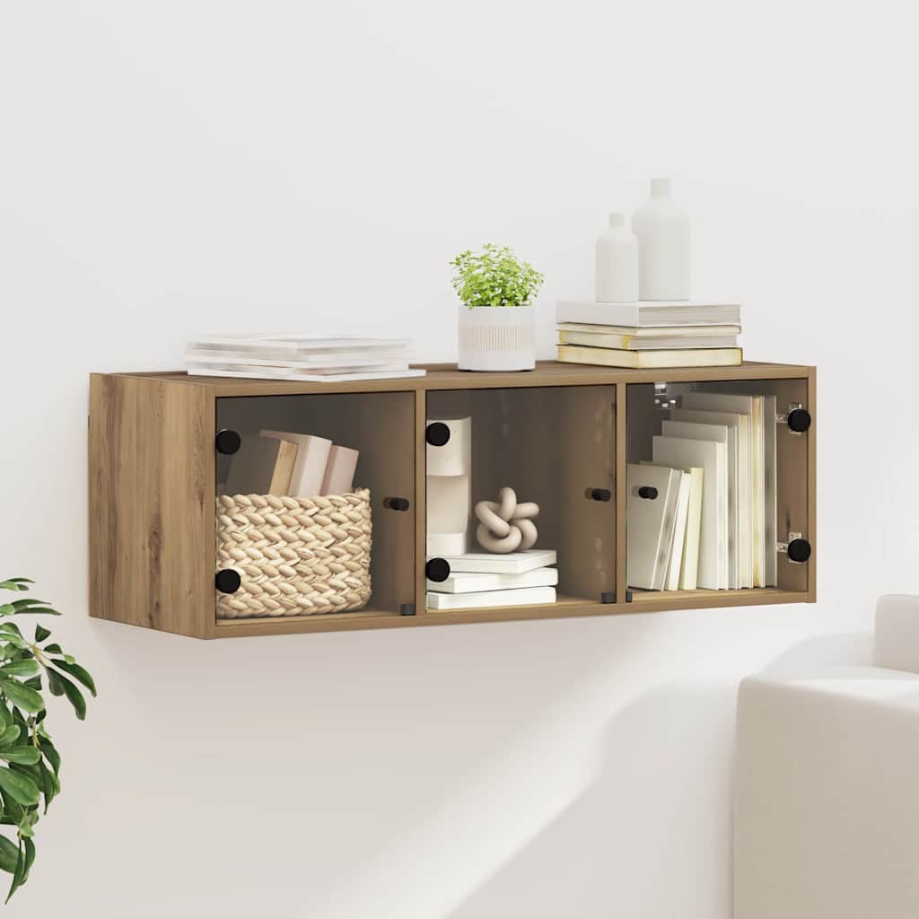 Wandschrank 102 x 37 x 35 cm Holzwerkstoff Artisan-Eiche