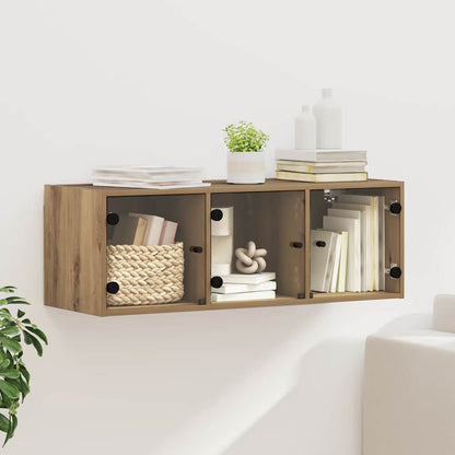 Wandschrank 102 x 37 x 35 cm Holzwerkstoff Artisan-Eiche