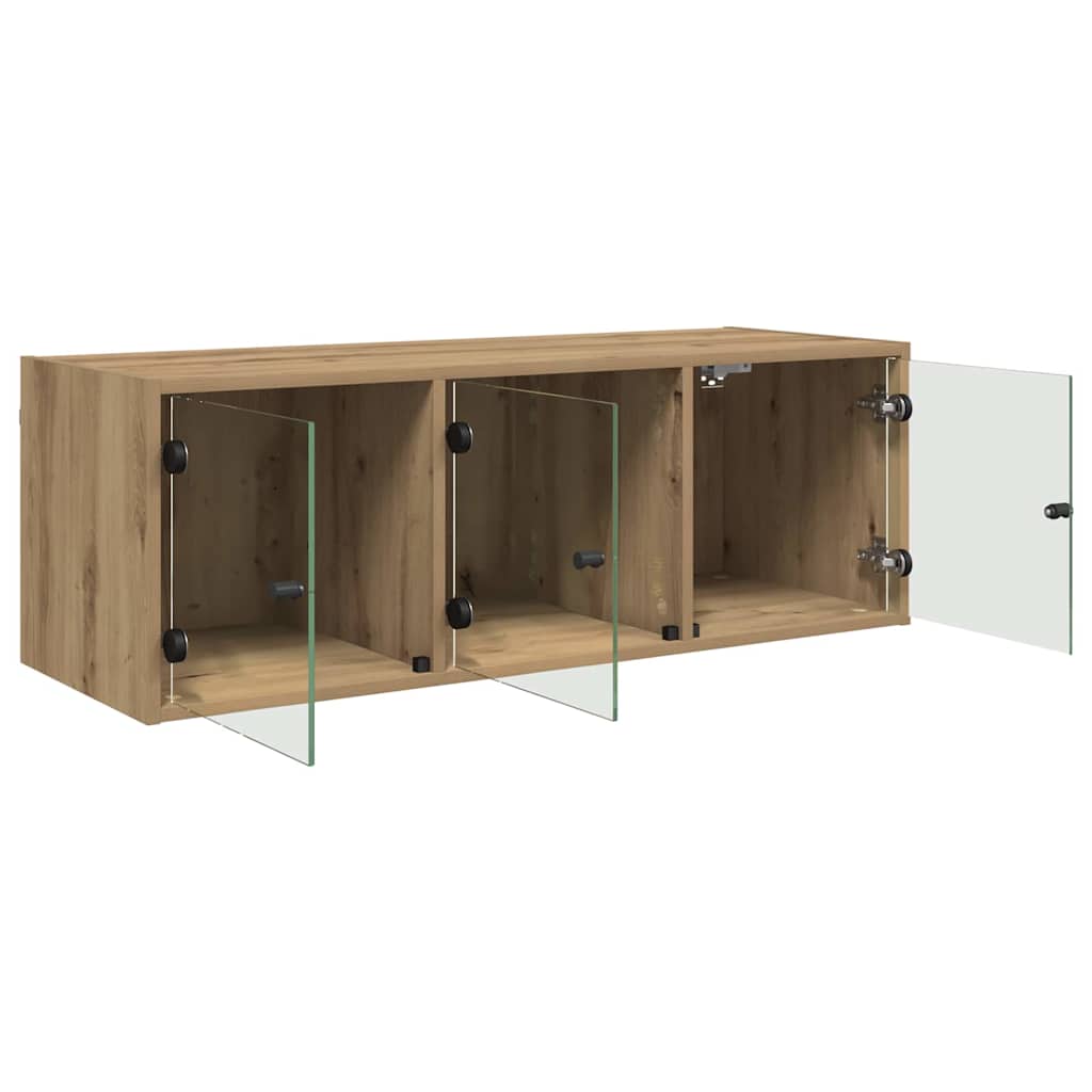 Wandschrank 102 x 37 x 35 cm Holzwerkstoff Artisan-Eiche