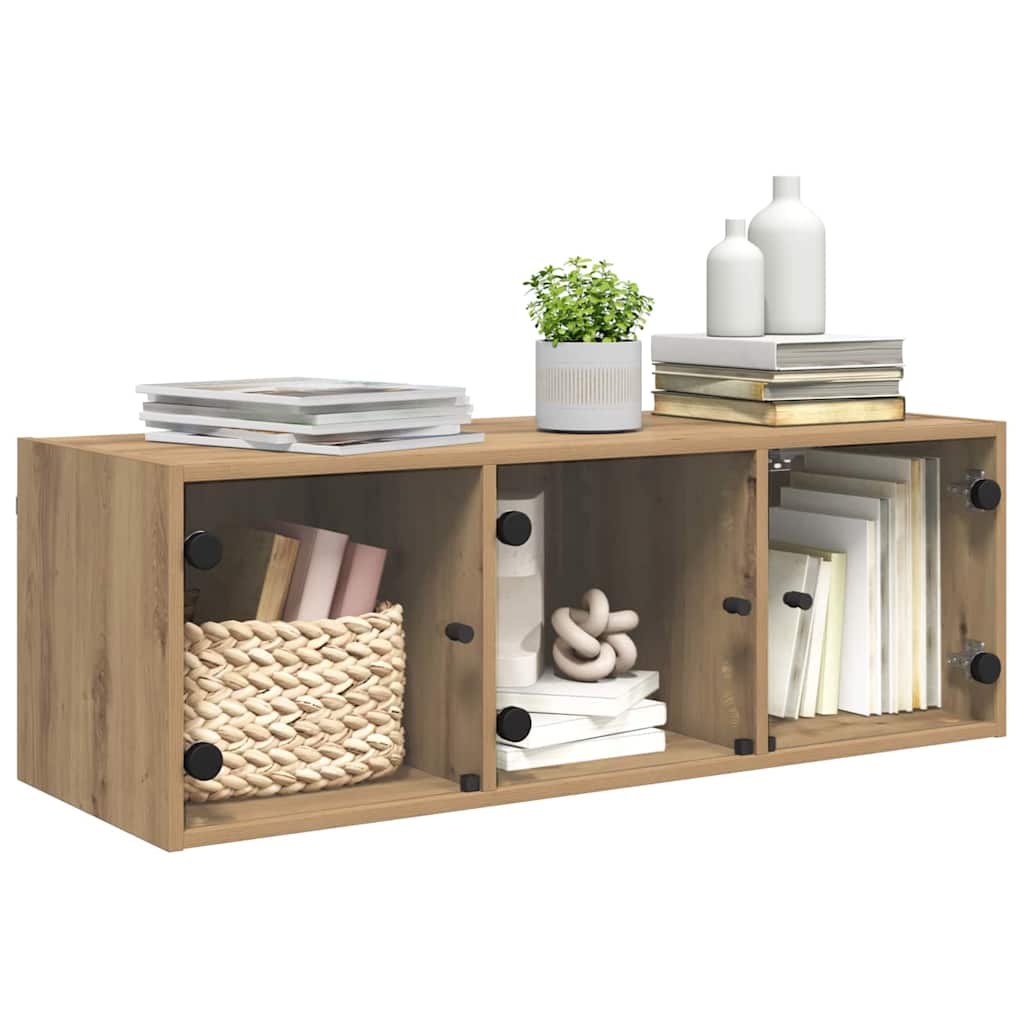 Wandschrank 102 x 37 x 35 cm Holzwerkstoff Artisan-Eiche