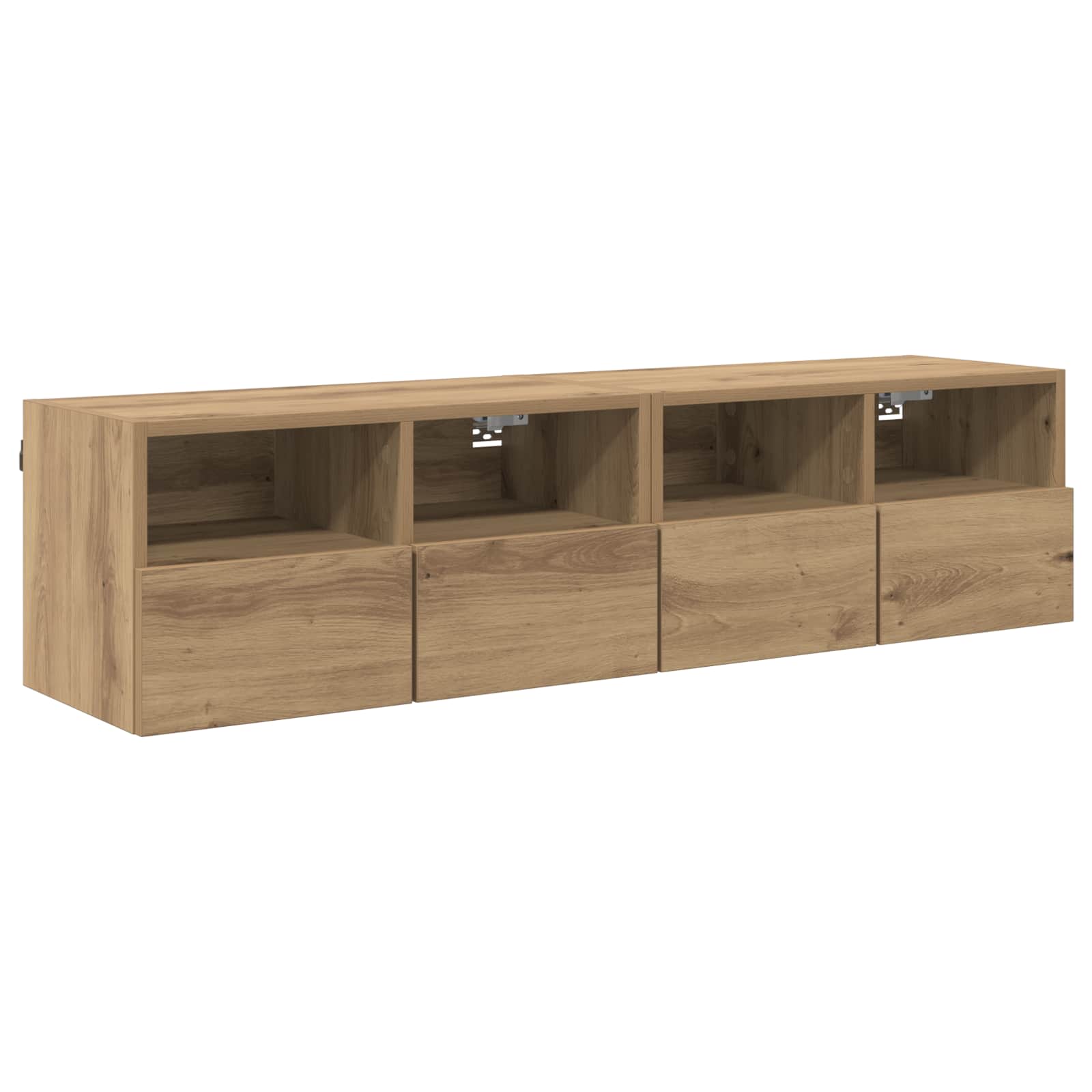 TV-Wandregale 2 stk. Artisan-Eiche Holzwerkstoff