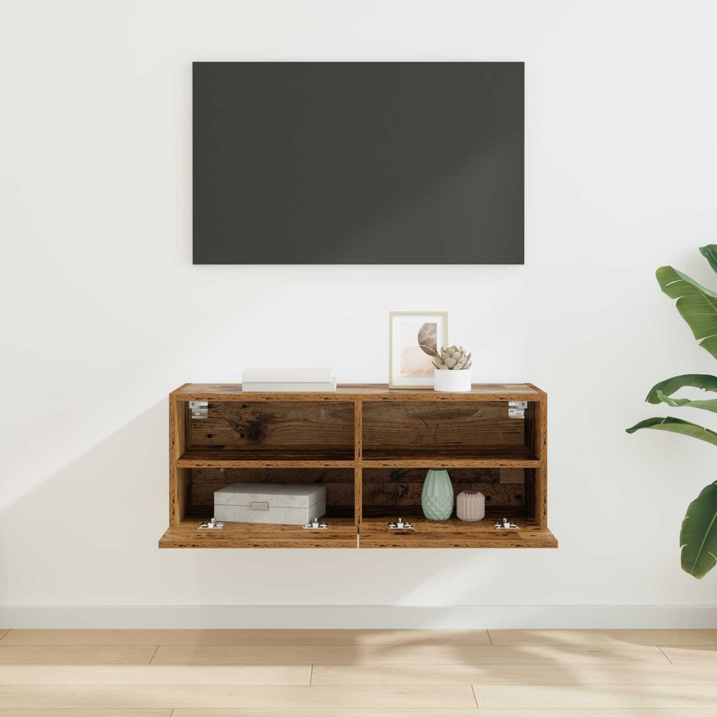 TV-Wandschrank 80 x 30 x 30 cm Altholz Holzwerkstoff