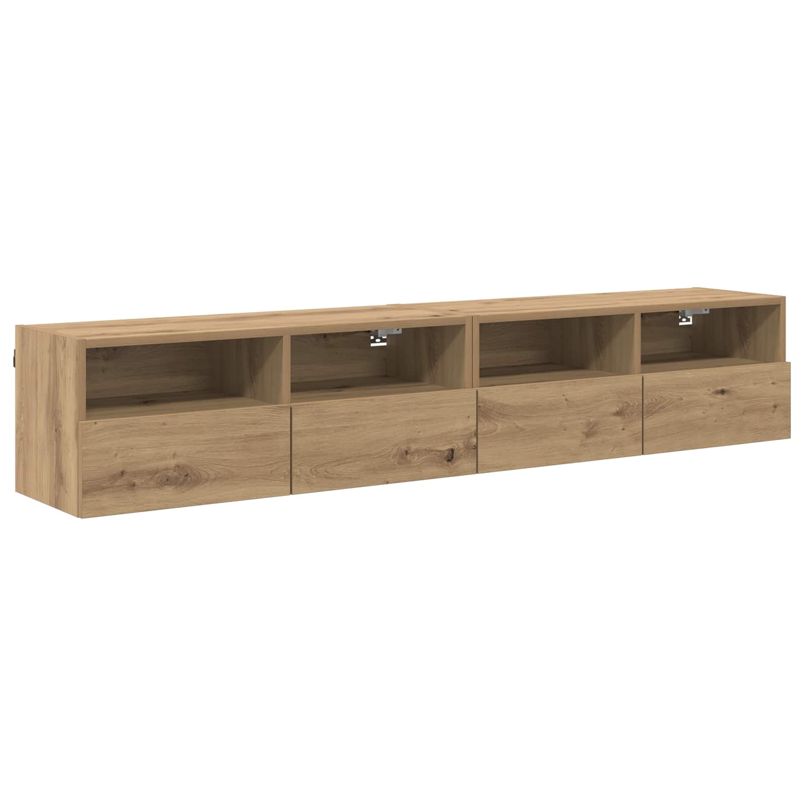 TV-Wandregale 2 stk. Artisan-Eiche Holzwerkstoff