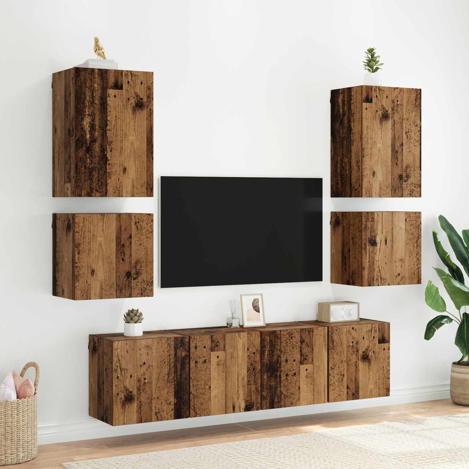 TV-Wandschrank 40,5x30x40cm Altholz Holzwerkstoff