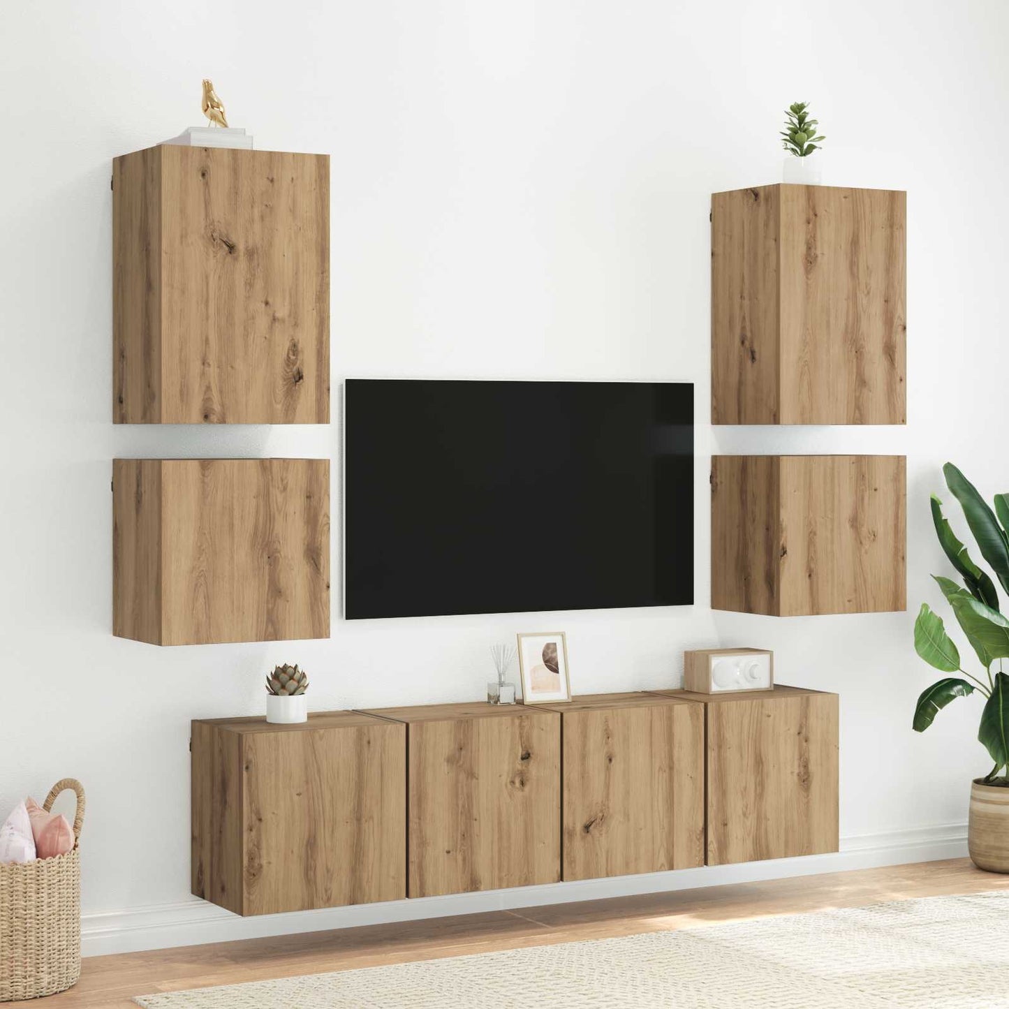 TV-Wandschrank 40,5x30x40cm Artisan-Eiche Holzwerkstoff