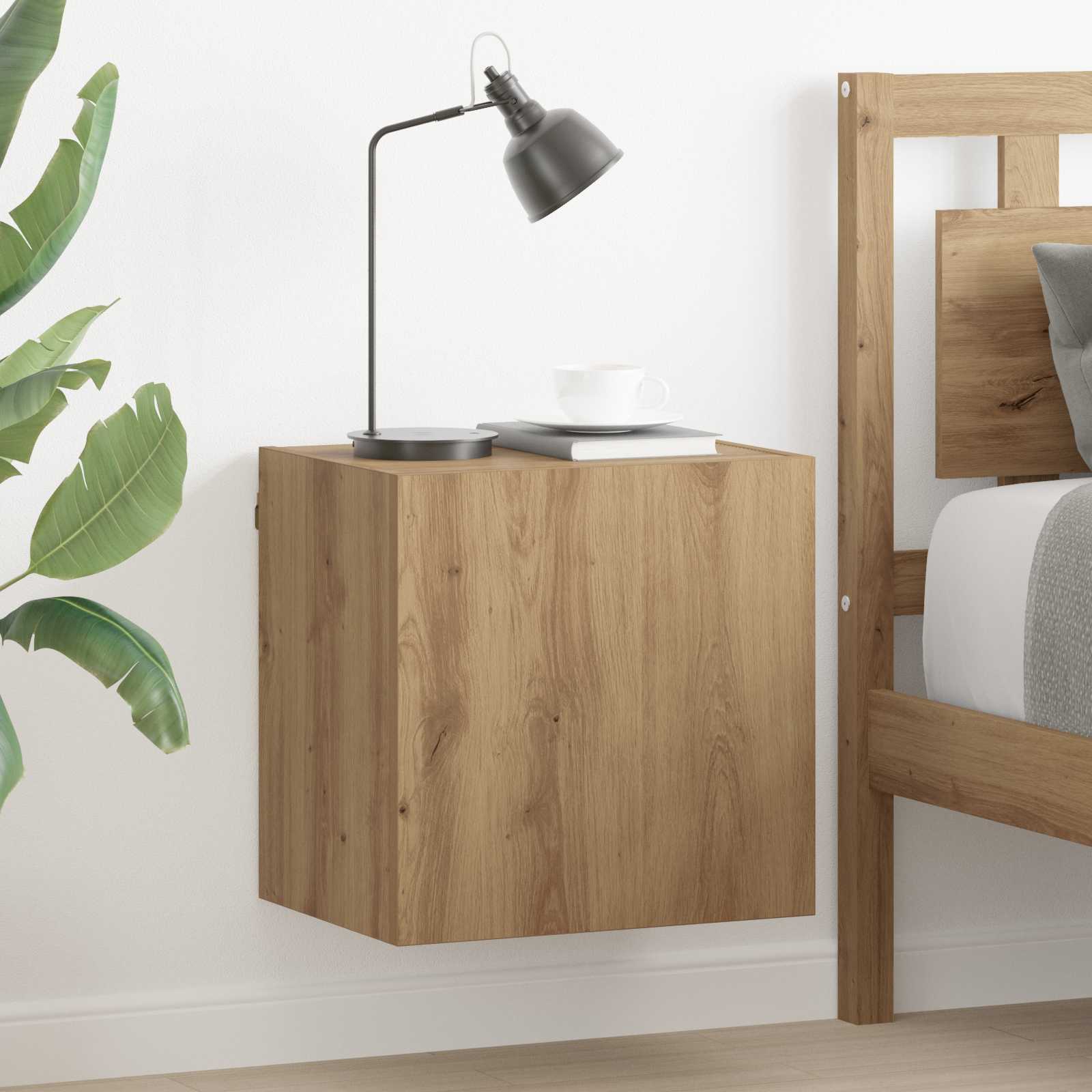 TV-Wandregale 2 stk. Artisan-Eiche Holzwerkstoff