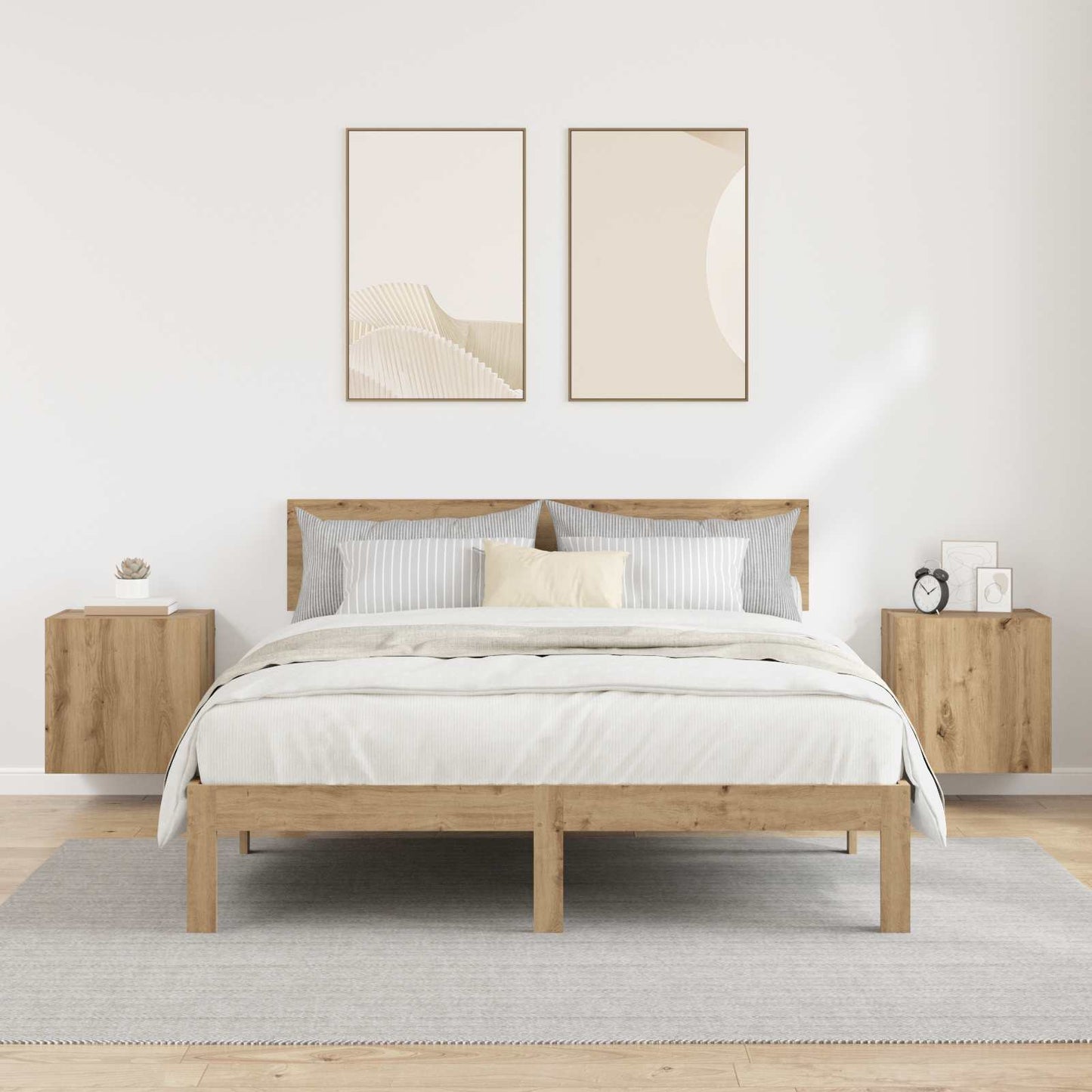 TV-Wandregale 2 stk. Artisan-Eiche Holzwerkstoff