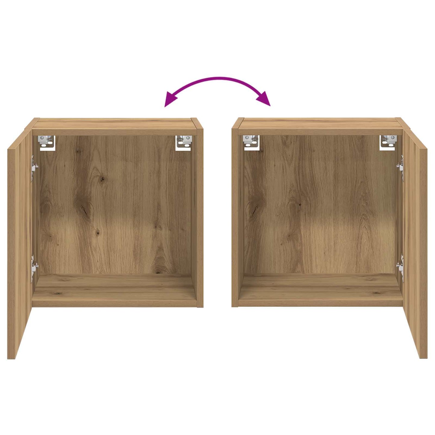 TV-Wandregale 2 stk. Artisan-Eiche Holzwerkstoff