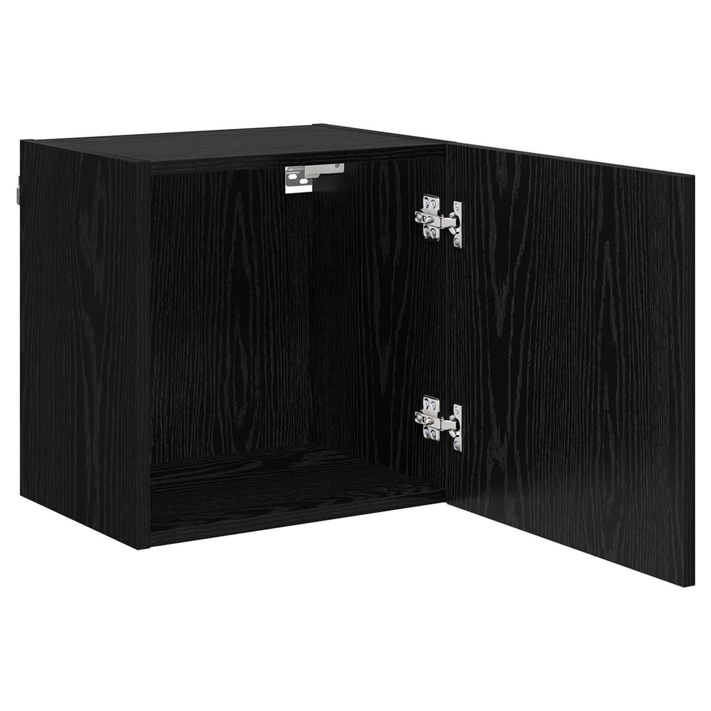 TV-Wandregale 2 stk. Schwarz Eichen-Optik Holzwerkstoff