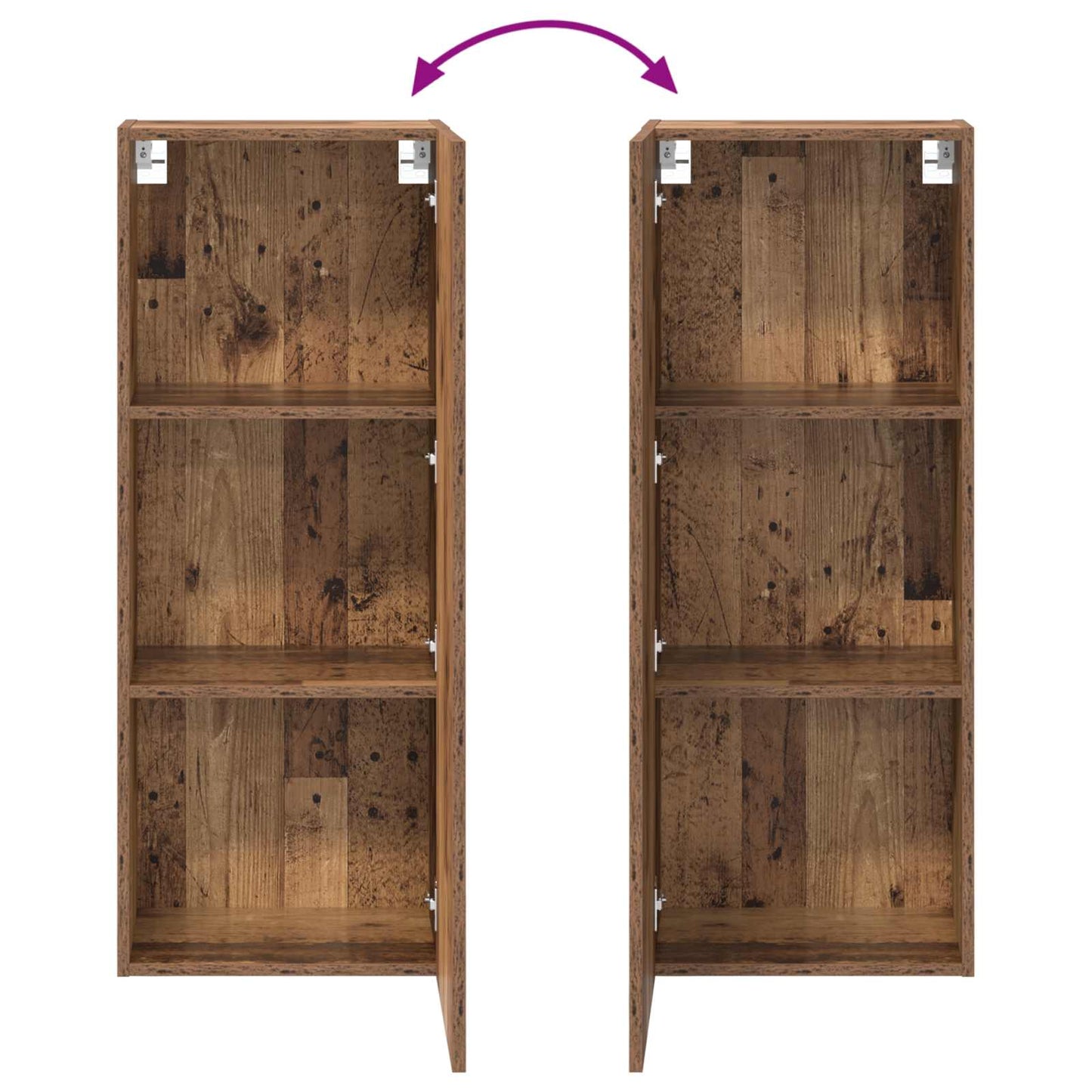 TV-Wandschrank 40,5 x 30 x 102 cm Altholz Holzwerkstoff