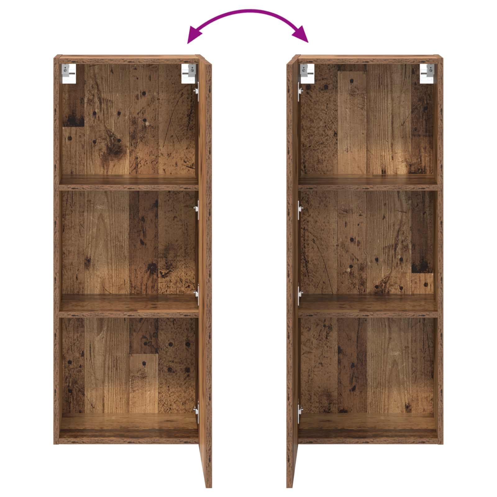TV-Wandschrank 40,5 x 30 x 102 cm Altholz Holzwerkstoff