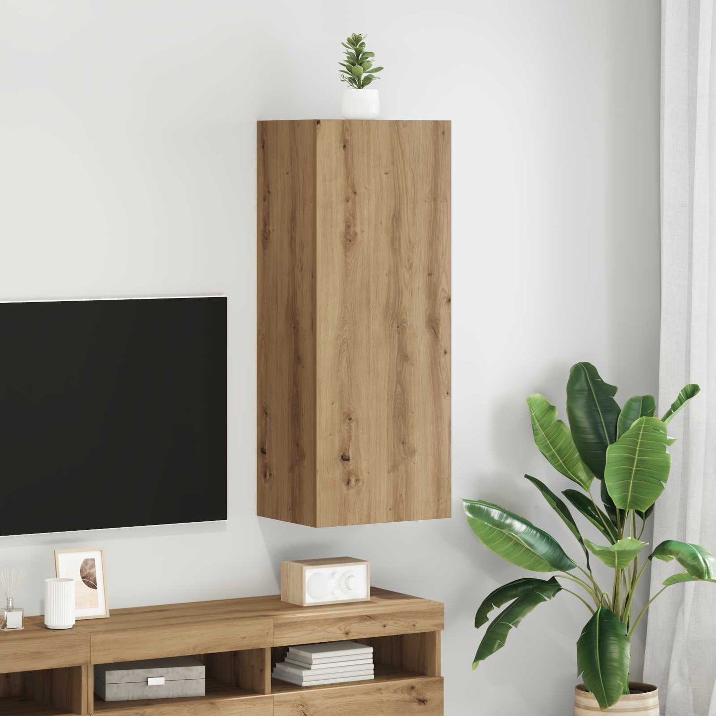 TV-Wandschrank 40,5 x 30 x 102 cm Artisan-Eiche Holzwerkstoff