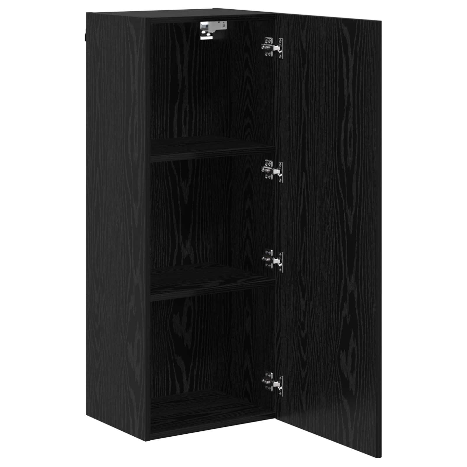 TV-Wandschrank 40,5 x 30 x 102 cm Schwarz Eichen-Optik