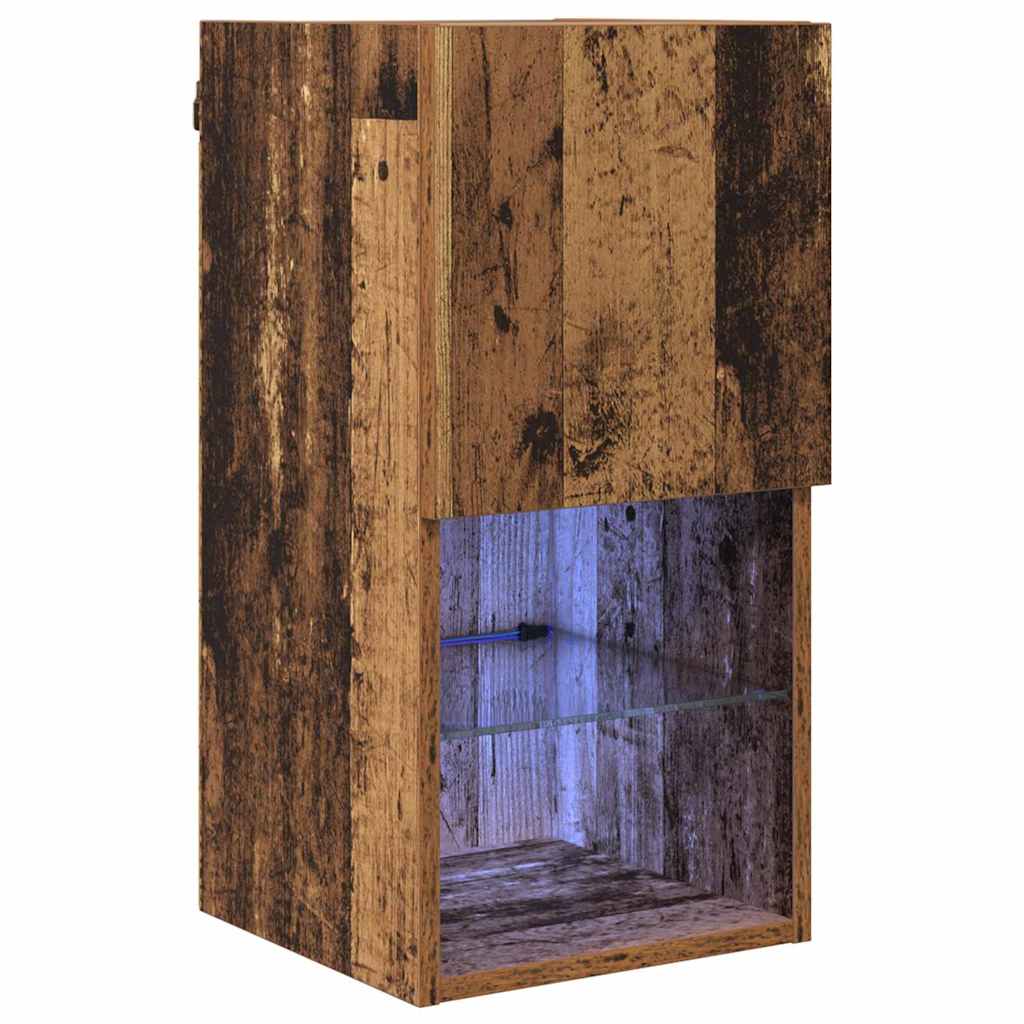 Wandmontierter TV-Schrank 30,5 x 30 x 60 cm Altholz