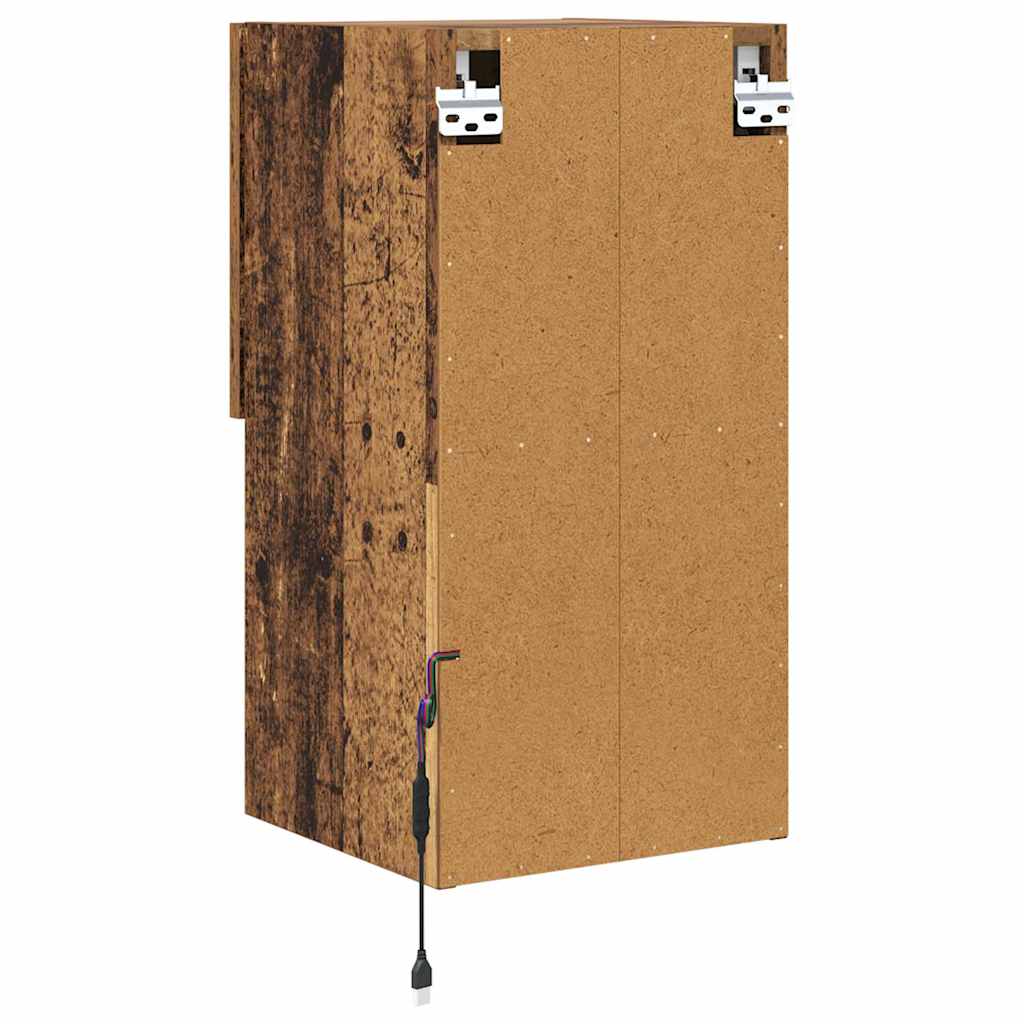Wandmontierter TV-Schrank 30,5 x 30 x 60 cm Altholz