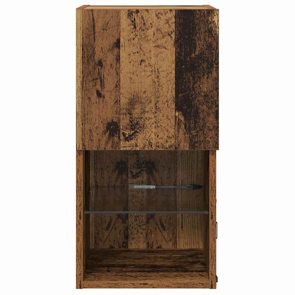 Wandmontierter TV-Schrank 30,5 x 30 x 60 cm Altholz