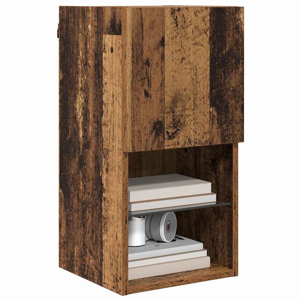 Wandmontierter TV-Schrank 30,5 x 30 x 60 cm Altholz