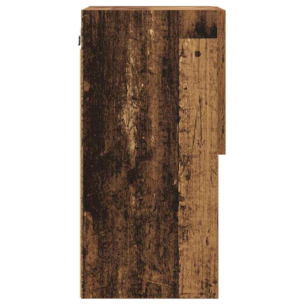 Wandmontierter TV-Schrank 30,5 x 30 x 60 cm Altholz