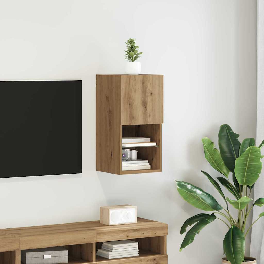 Wandmontierter TV-Schrank 30,5 x 30 x 60 cm Artisan-Eiche