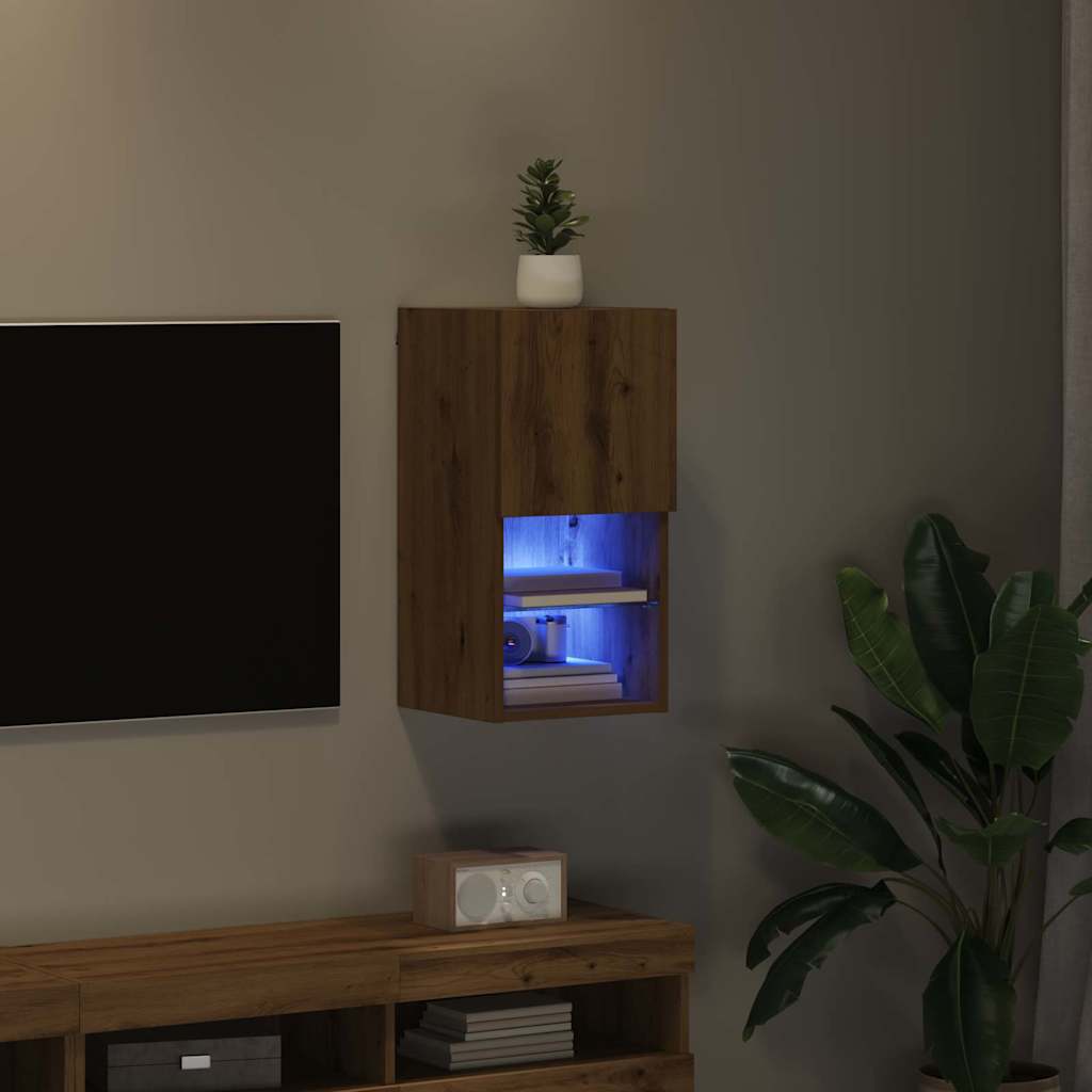 Wandmontierter TV-Schrank 30,5 x 30 x 60 cm Artisan-Eiche
