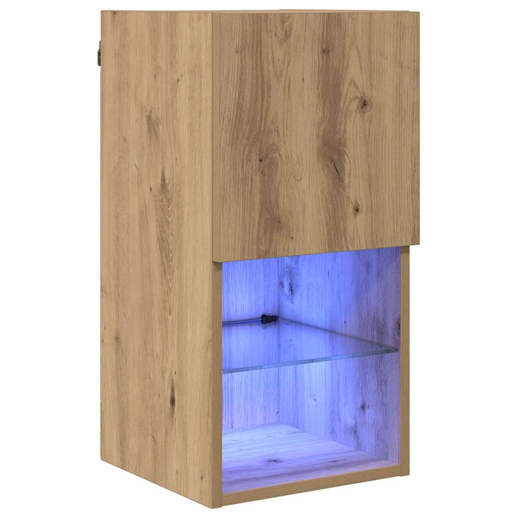 Wandmontierter TV-Schrank 30,5 x 30 x 60 cm Artisan-Eiche