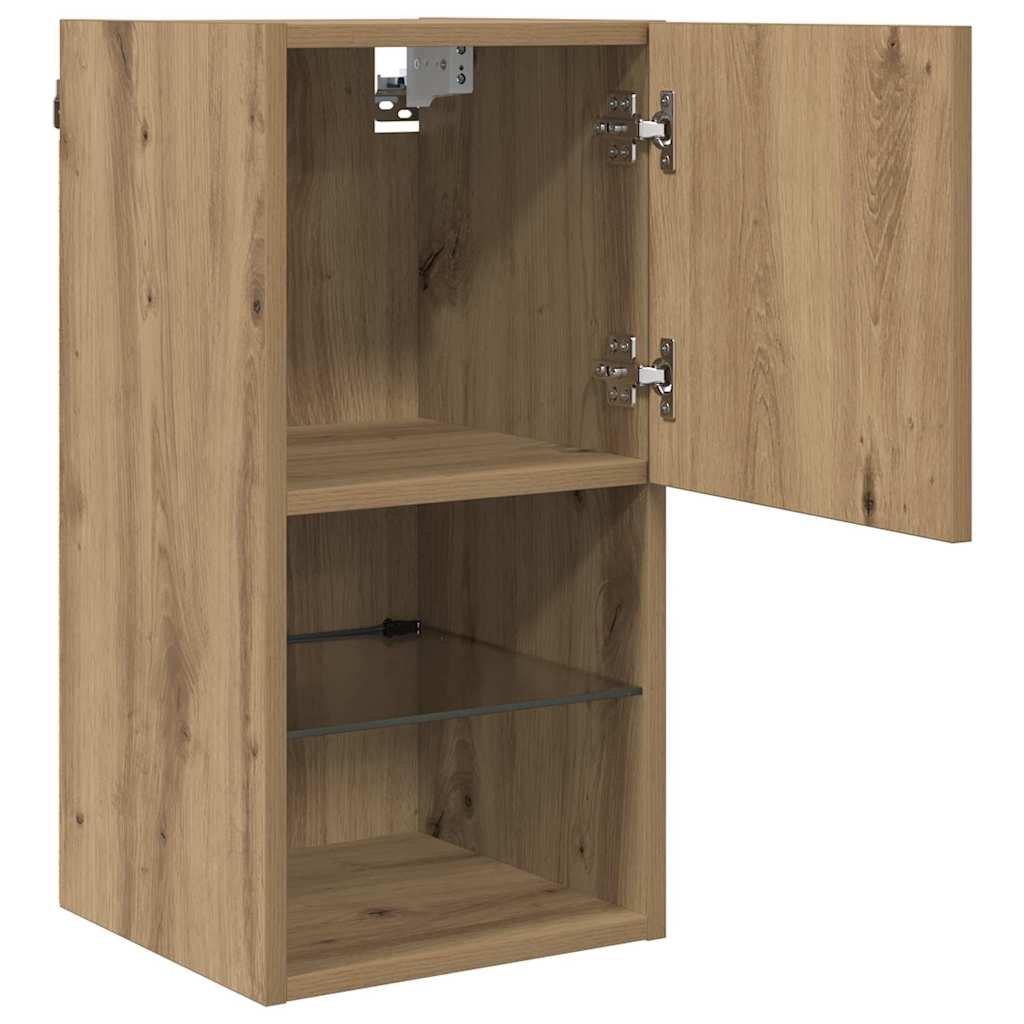 Wandmontierter TV-Schrank 30,5 x 30 x 60 cm Artisan-Eiche
