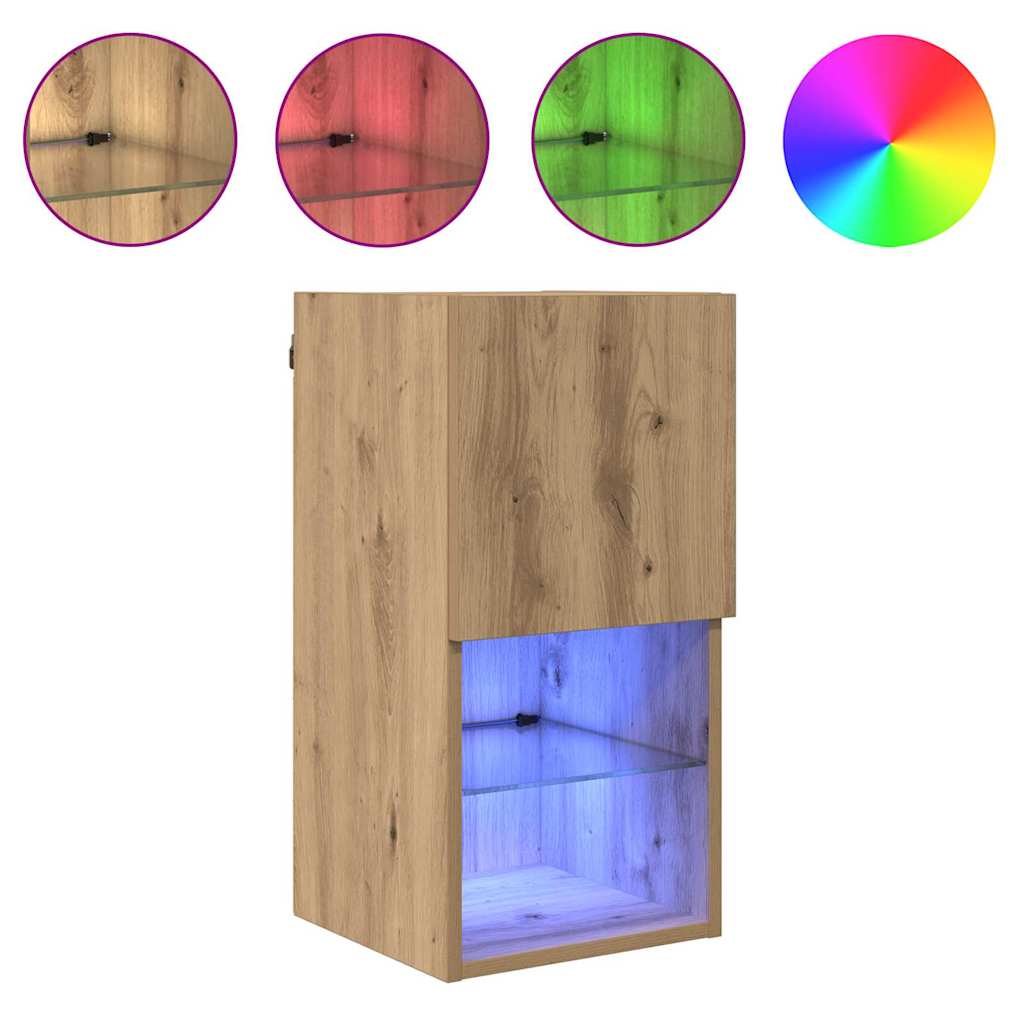 Wandmontierter TV-Schrank 30,5 x 30 x 60 cm Artisan-Eiche