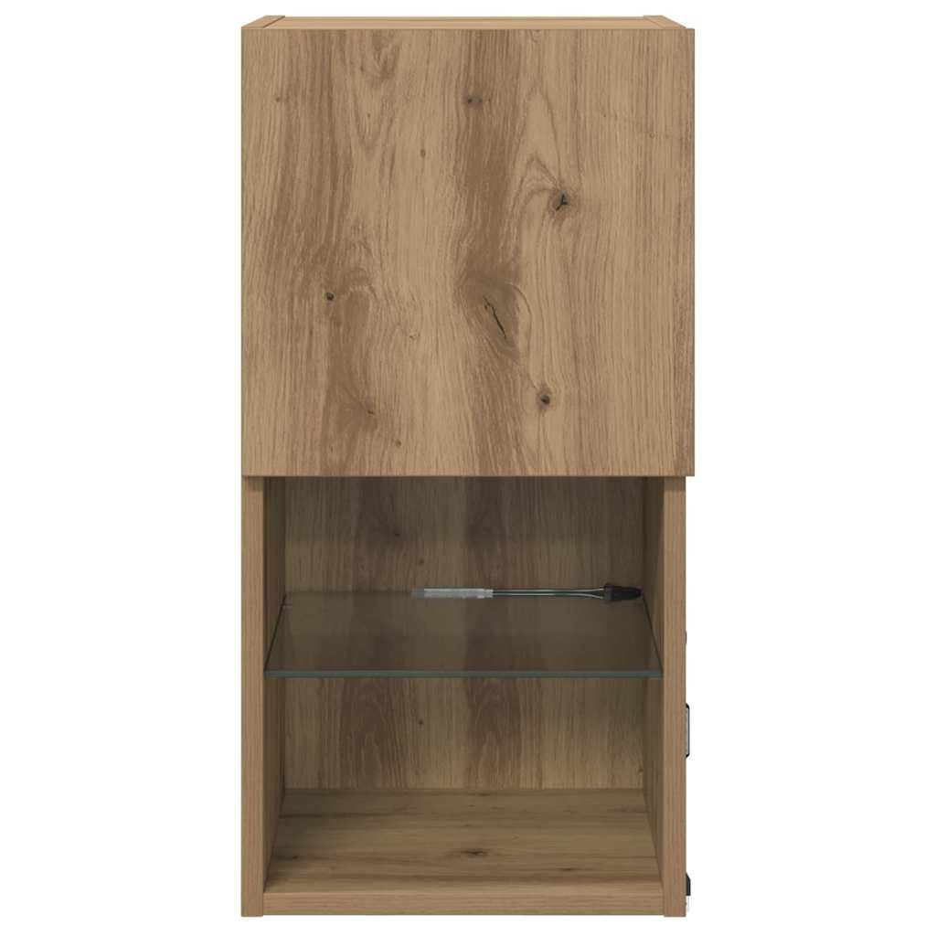 Wandmontierte TV-Schränke 2 stk. Artisan-Eiche Holzwerkstoff