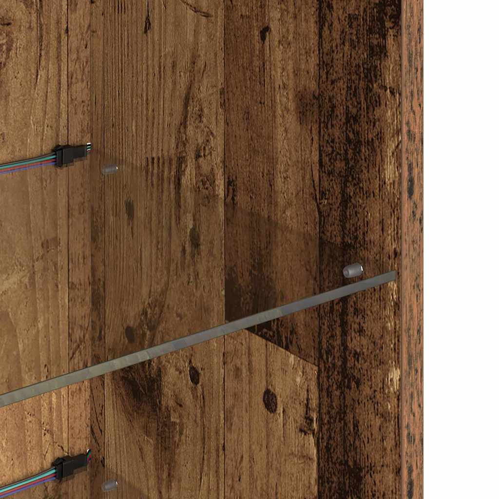 Wandmontierter TV-Schrank 30,5 x 30 x 90 cm Altholz