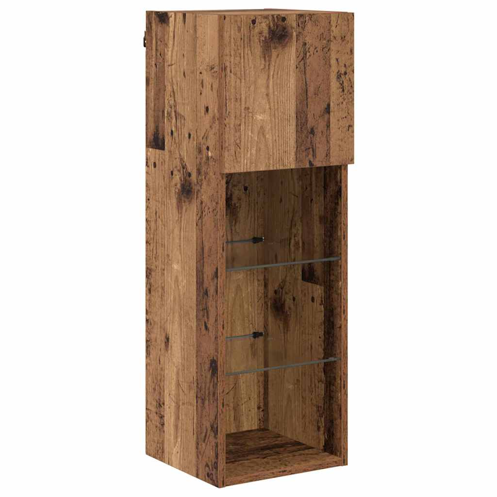 Wandmontierter TV-Schrank 30,5 x 30 x 90 cm Altholz
