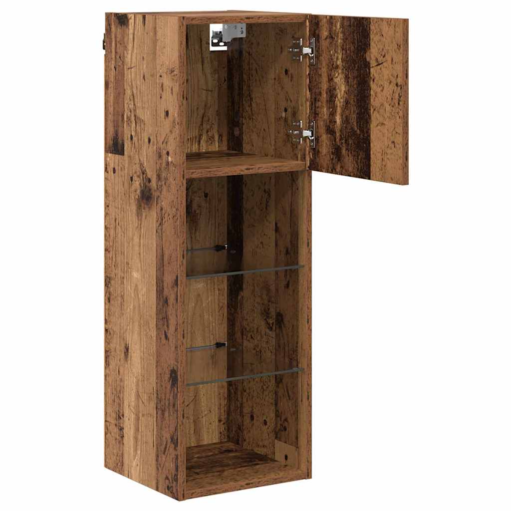 Wandmontierter TV-Schrank 30,5 x 30 x 90 cm Altholz