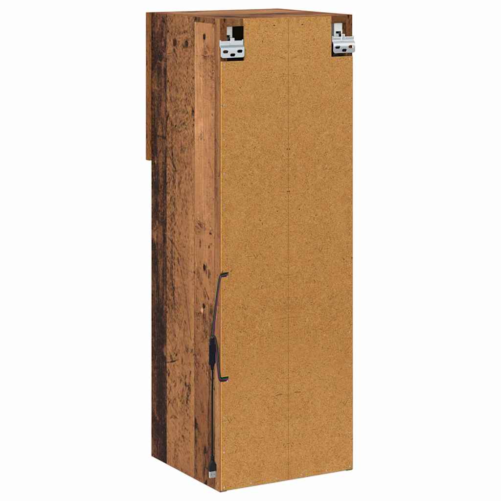 Wandmontierter TV-Schrank 30,5 x 30 x 90 cm Altholz