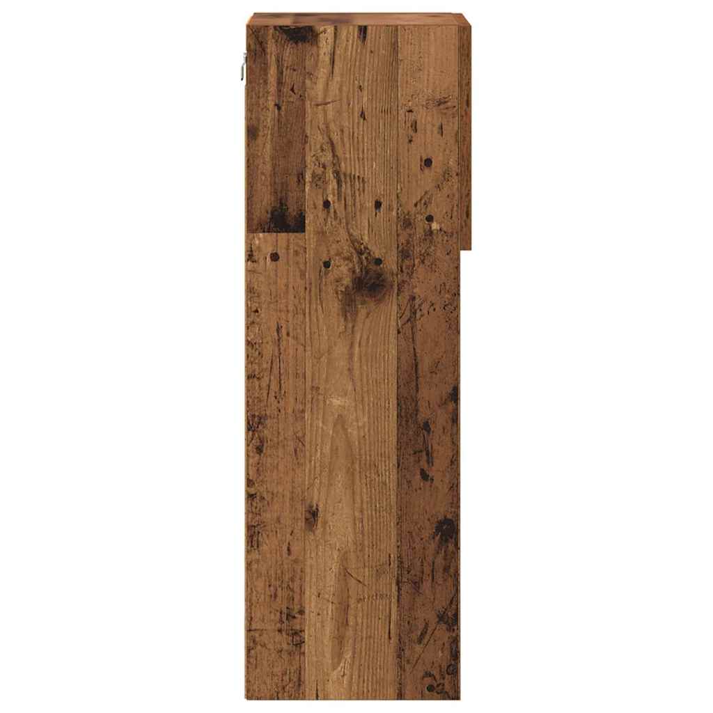Wandmontierter TV-Schrank 30,5 x 30 x 90 cm Altholz