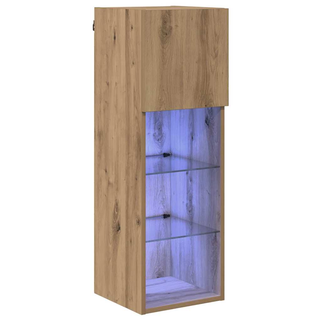 Wandmontierter TV-Schrank 30,5 x 30 x 90 cm Artisan-Eiche