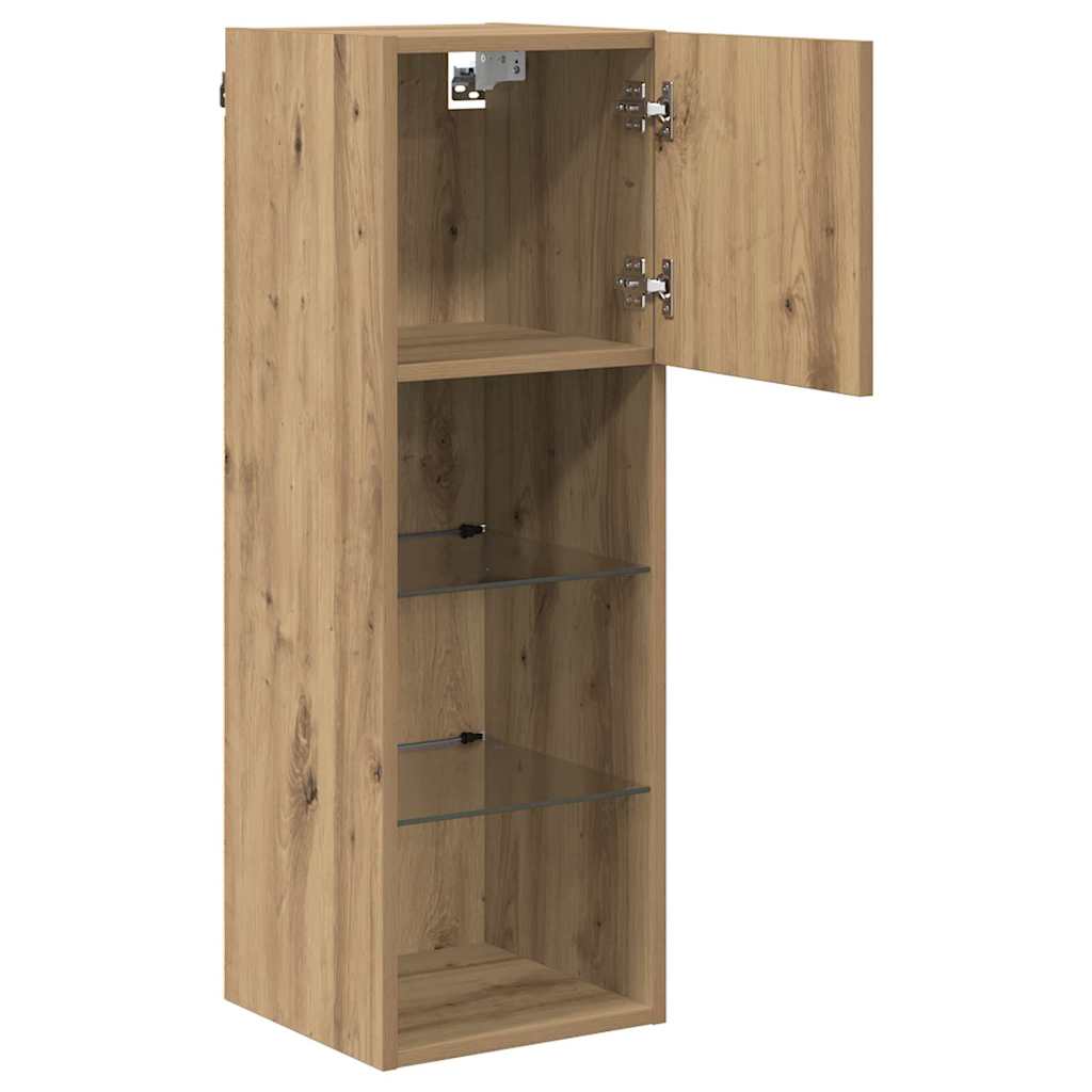 Wandmontierter TV-Schrank 30,5 x 30 x 90 cm Artisan-Eiche